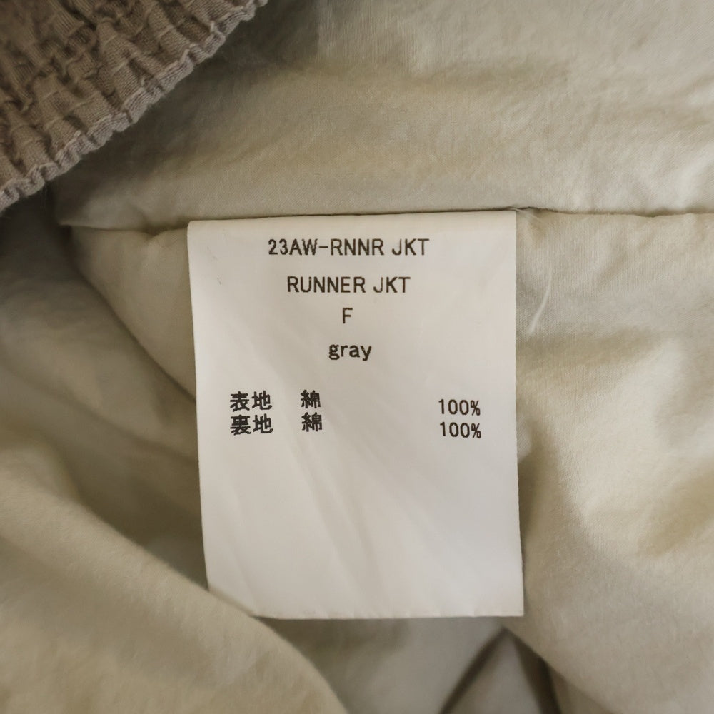 JIAN YE(ジェン イェ) 23AW RUNNER JKT ランナージャケット 中綿ジャケット グレー 23AW-RNNR JKT