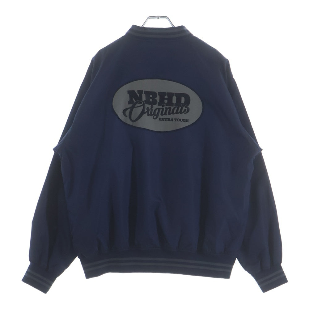NEIGHBORHOOD(ネイバーフッド) 23AW ベースボールジャケット ナイロンジャケット ブルゾン ネイビー 232TSNH-JKM02