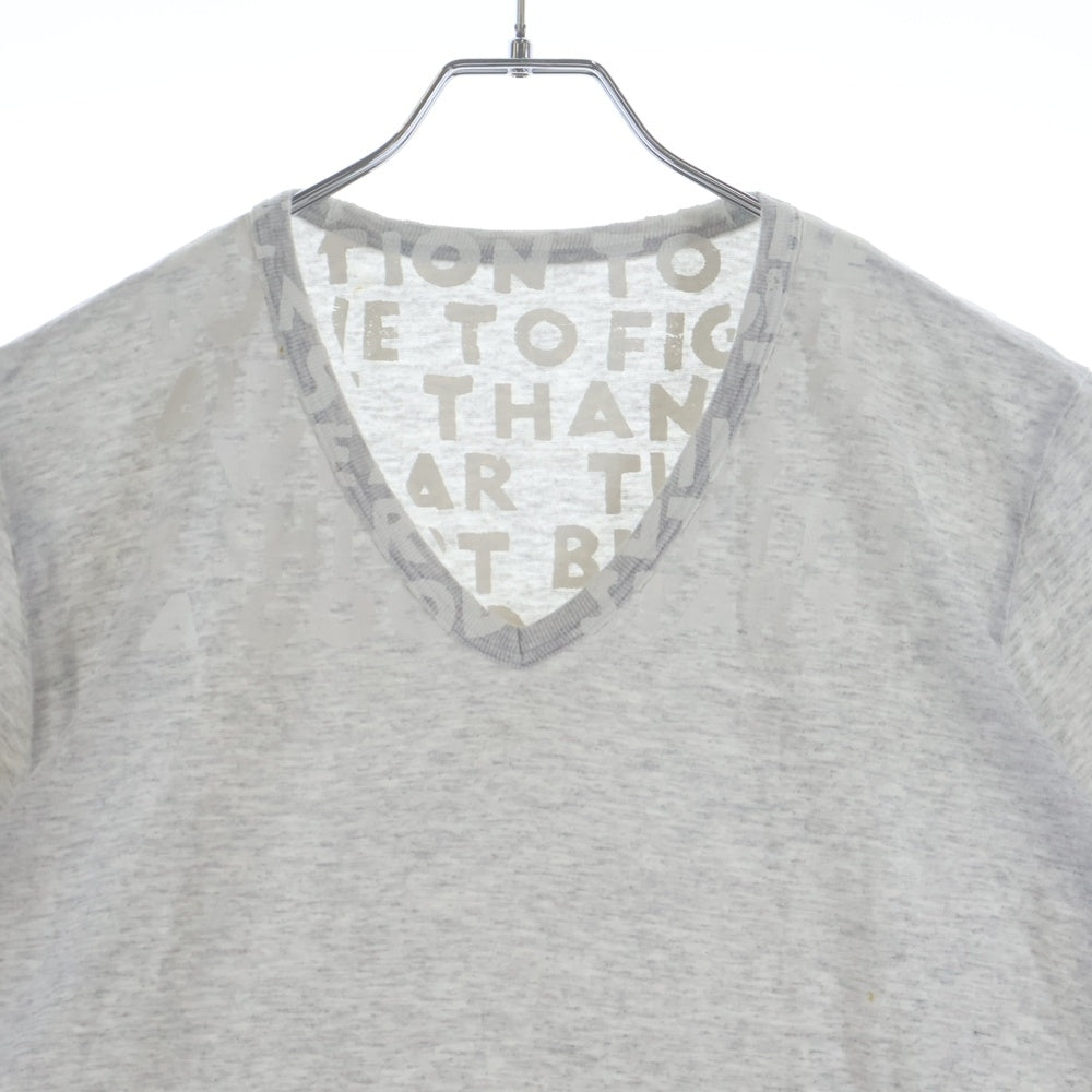 Maison Martin Margiela(メゾンマルタンマルジェラ) 08SS ここのえ期 エイズT 半袖 クルーネック Tシャツ カットソー グレー GC099