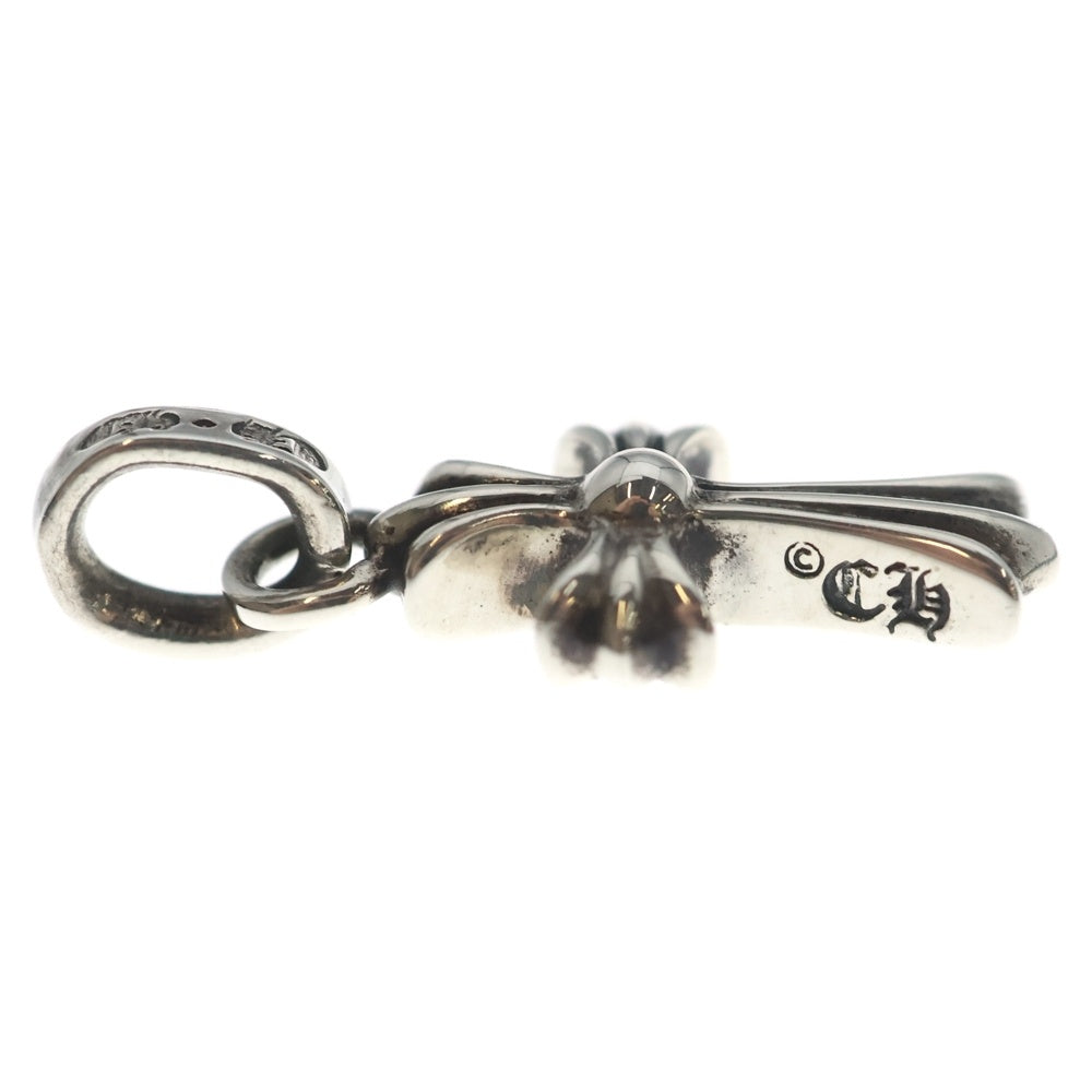 CHROME HEARTS(クロムハーツ) CRS BBYFAT P DMND ベイビーファットクロス PAVEブラックダイヤ ペンダントトップ シルバー