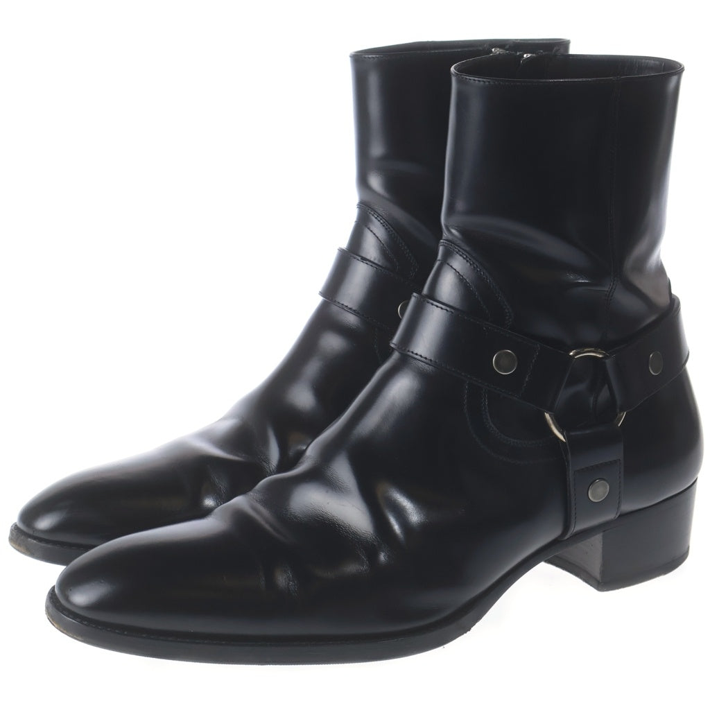 SAINT LAURENT PARIS(サンローランパリ) Wyatt Harness Boot ワイアットハーネスブーツ サイドジップ ブラック D1573070