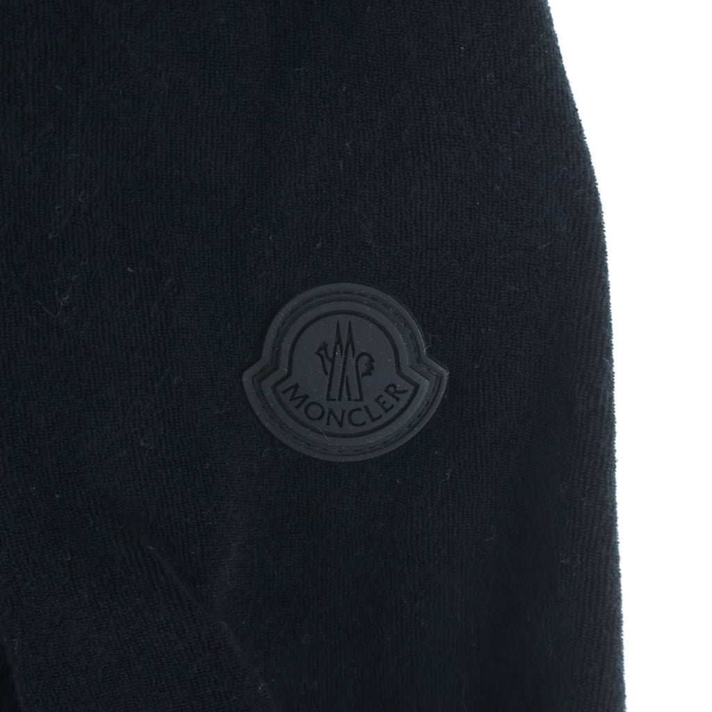 MONCLER(モンクレール) MAGLIA GIROCOLLO 袖ロゴワッペン クルーネックスウェットトレーナー ブラック F10918G72400 V8119