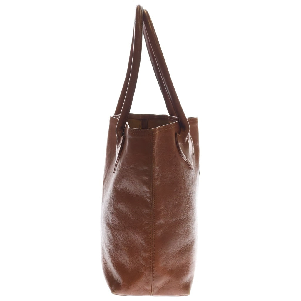 CHROME HEARTS(クロムハーツ) FS TOTE FSトート クロスパッチ付きレザートートバッグ ブラウン