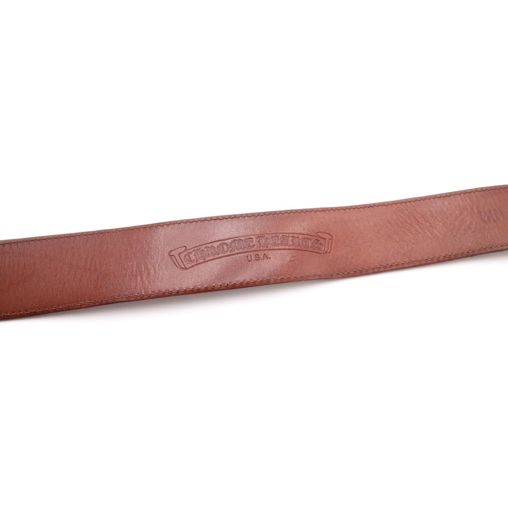 CHROME HEARTS(クロムハーツ) BLT SCRLREC レクタングルスクロール ベルト ブラウン