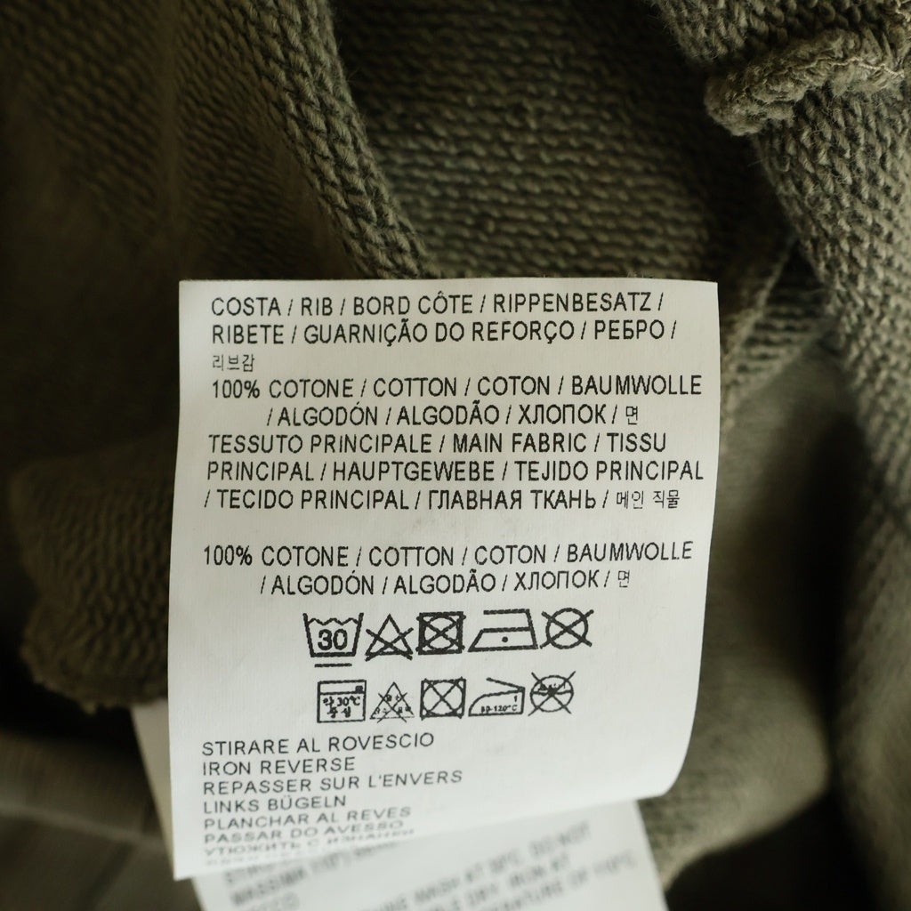 GOLDEN GOOSE DELUXE BRAND(ゴールデングースデラックスブランド) 22SS Embroidered Logo Striped Long Sleeve Shirt リバースロゴ 長袖 クルーネック スウェット トレーナー グリーン GMP00872