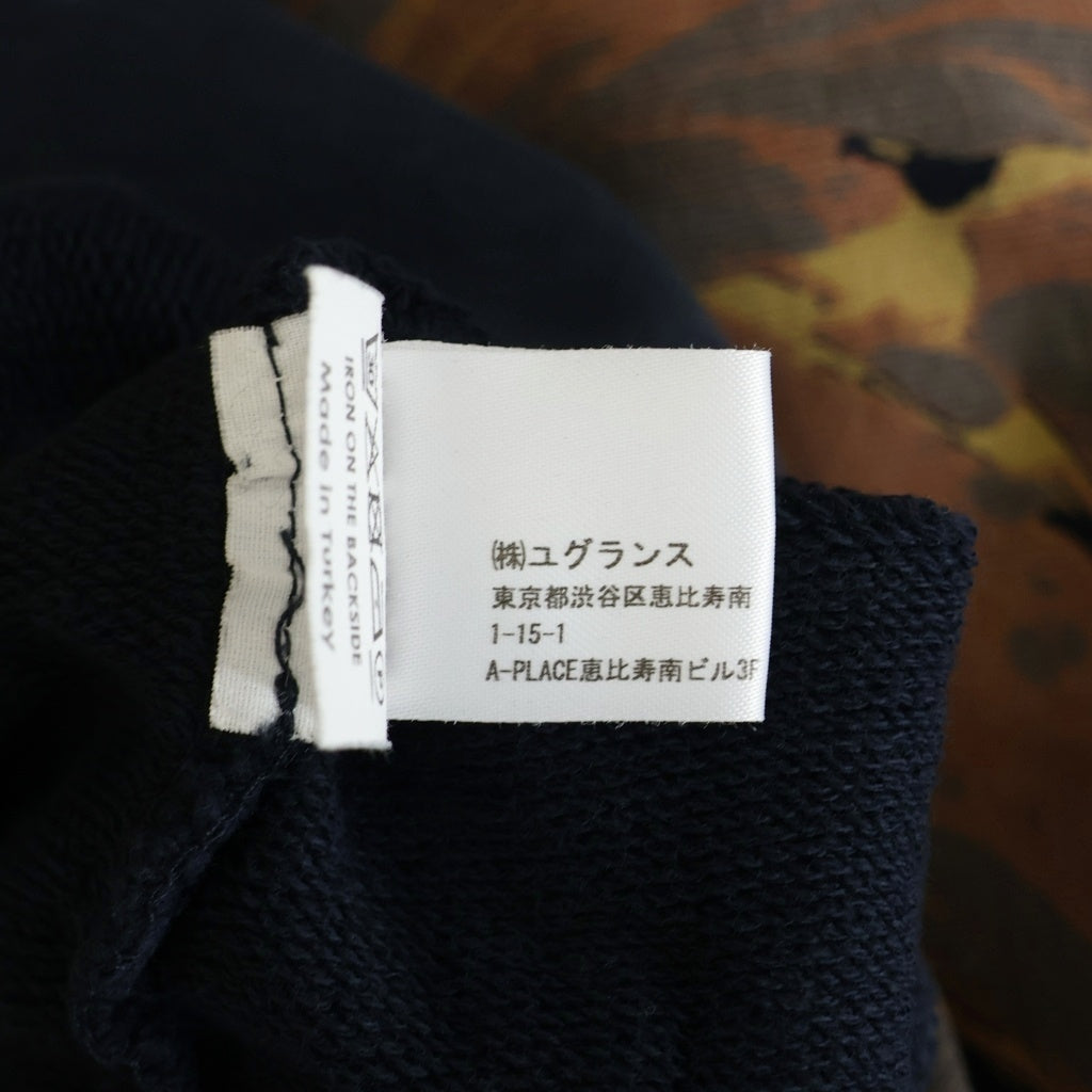 DRIES VAN NOTEN(ドリスヴァンノッテン) スプラッシュデザイン クルーネックスウェットトレーナー ネイビー/オレンジ