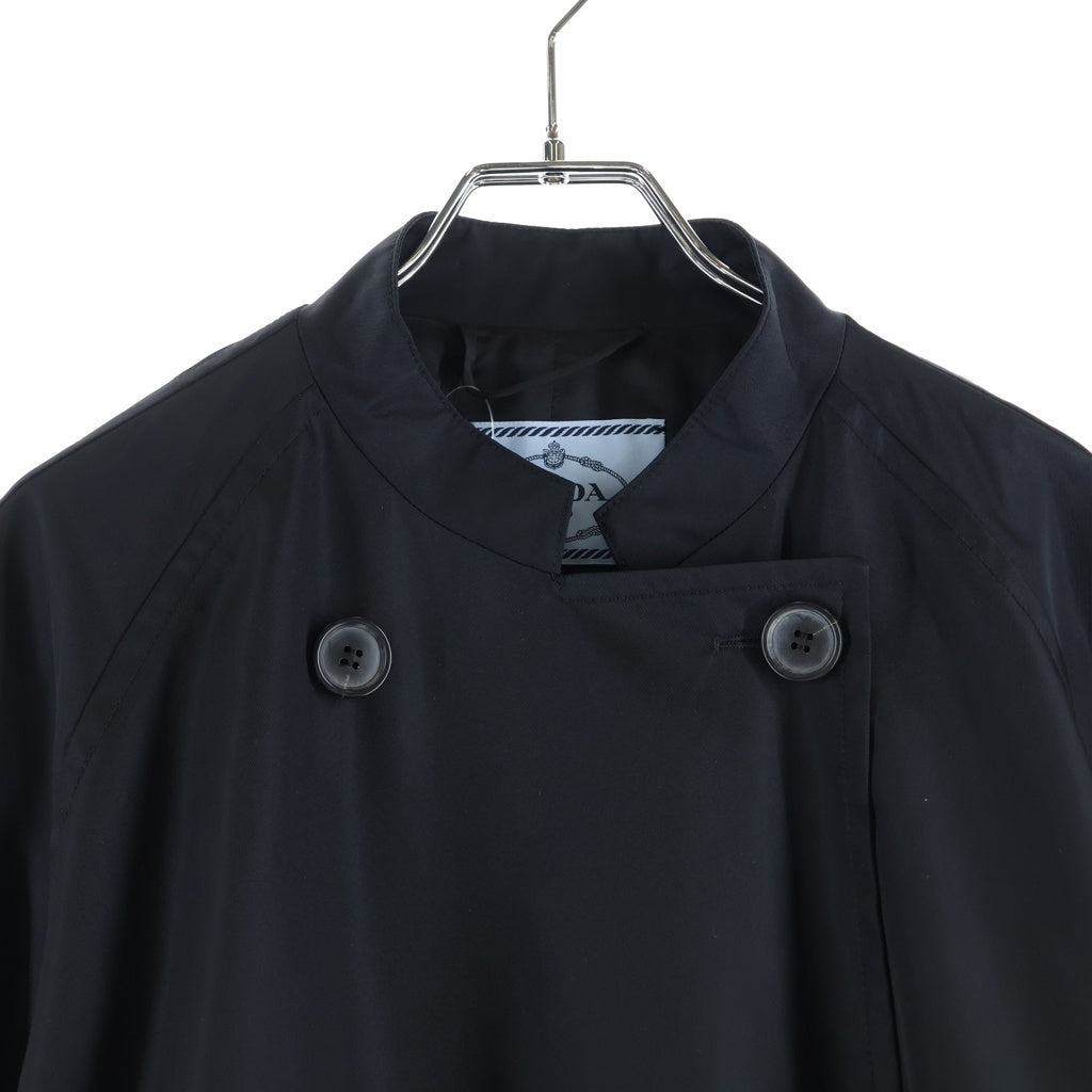 PRADA(プラダ) 24AW RE-NYLON 三角ロゴプレート リナイロン ロングコート ブラック 292107 S231 1WQ8 レディース