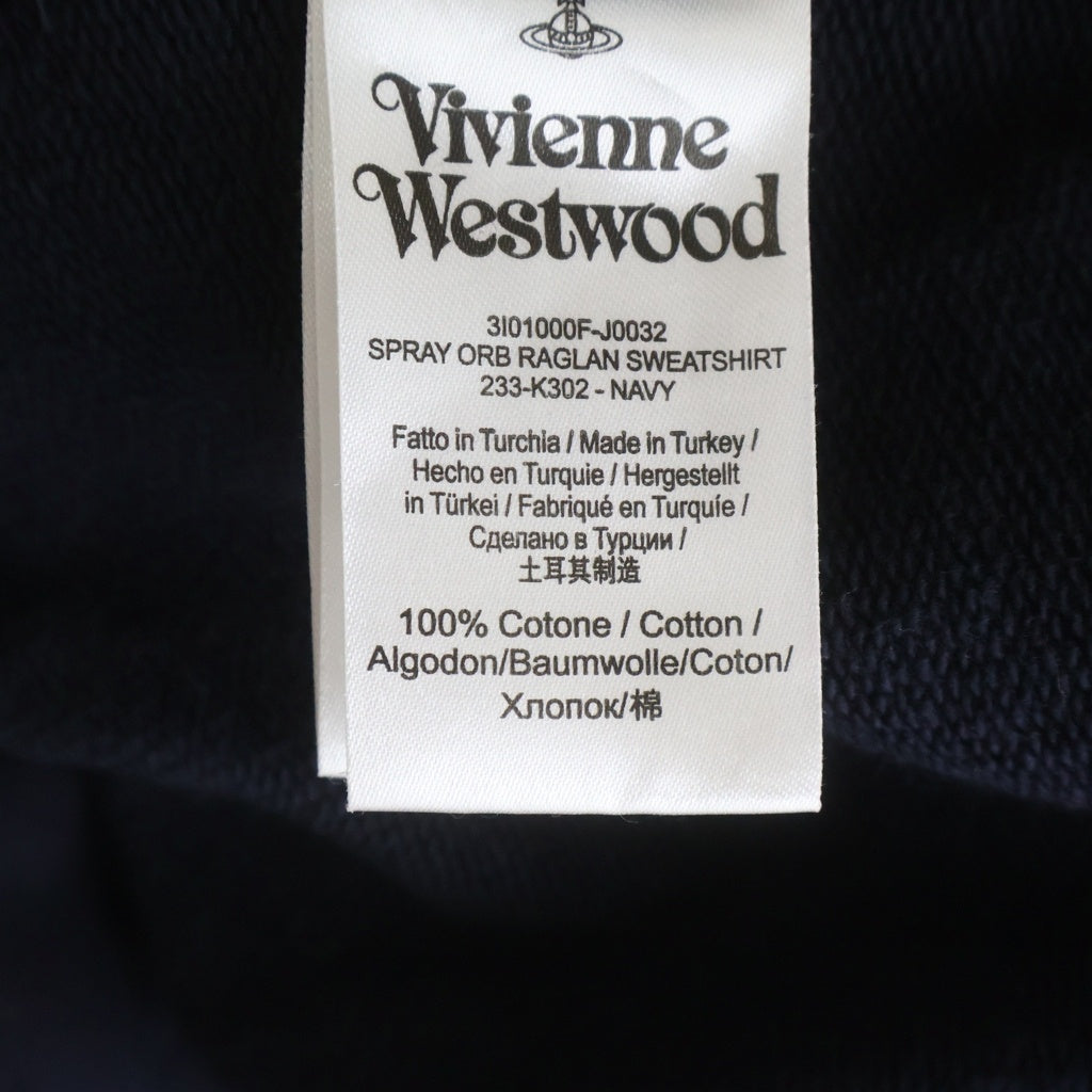 Vivienne Westwood(ヴィヴィアンウエストウッド) スプレーオーブプリント コットン クルーネック 長袖スウェット トレーナー 3I01000F-J0032