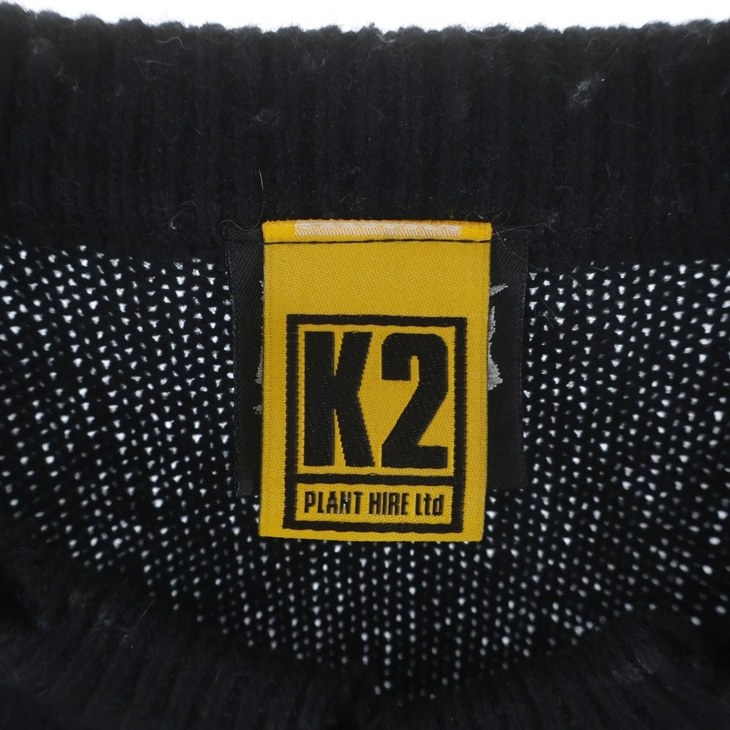 SAINT MICHAEL(セントマイケル) 25AW KLF_CREW NECK KNIT SM-HR1-0000-C08 ダメージ加工 クルーネック ニット セーター ブラック