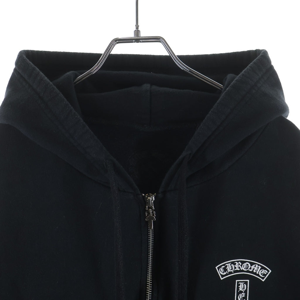 CHROME HEARTS(クロムハーツ) SWTSHRT HD ZIP Tバー ダガージップ バックアーチロゴジップパーカー ブラック