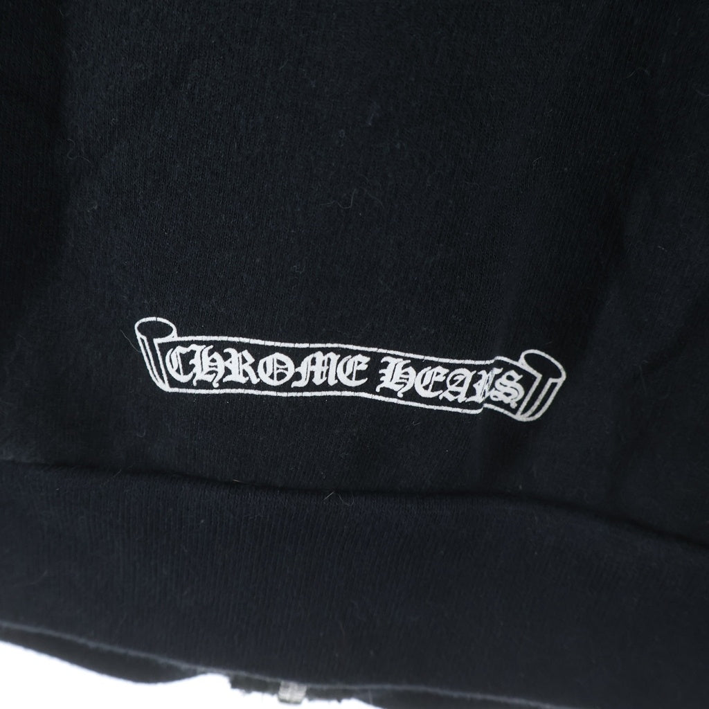CHROME HEARTS(クロムハーツ) SWTSHRT HD ZIP Tバー ダガージップ バックアーチロゴジップパーカー ブラック