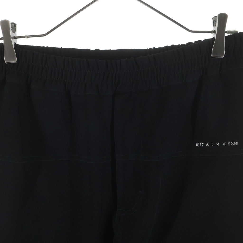 1017 ALYX 9SM(アリクス) フロントロゴ 裾ジップ ジョガーパンツ ブラック