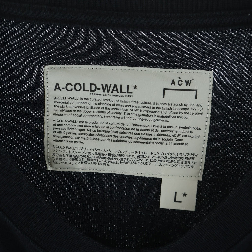 A-COLD-WALL(アコールドウォール) BLOCK PAINTED T-SHIRT ブロックペイント 長袖 クルーネック Tシャツ カットソー ブラック