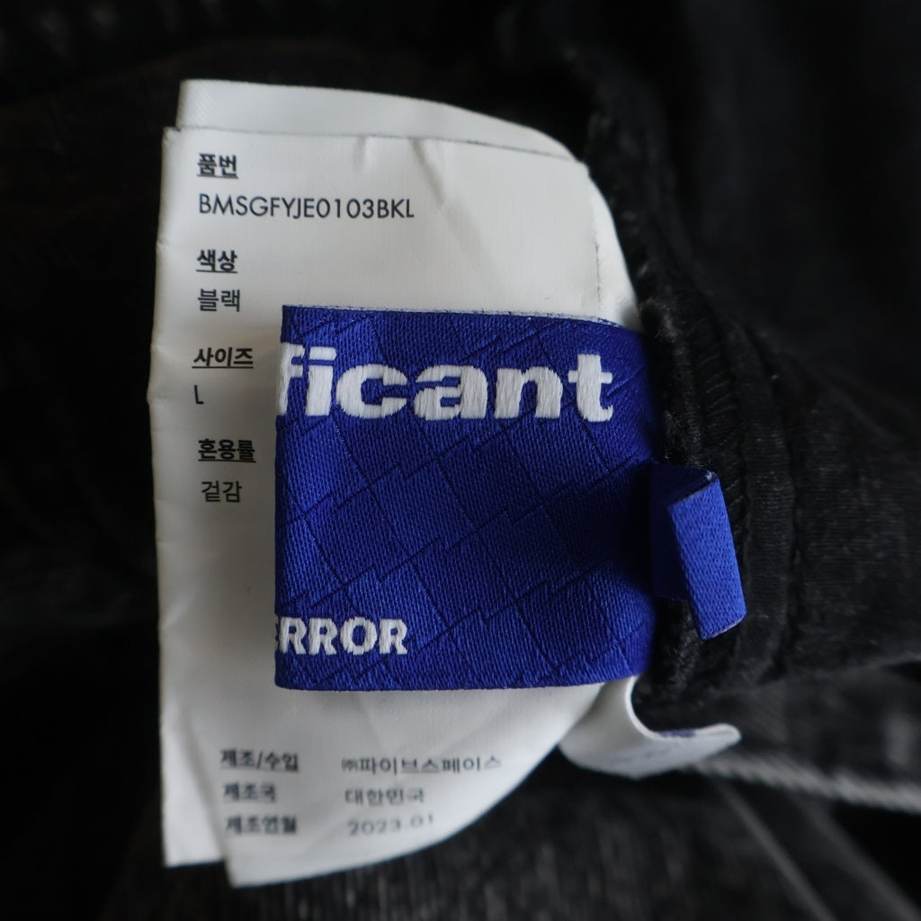 ADER ERROR(アーダーエラー) ルーズフィット テーパード バギーデニムパンツ ブラック BMSGFYJE0103BKL
