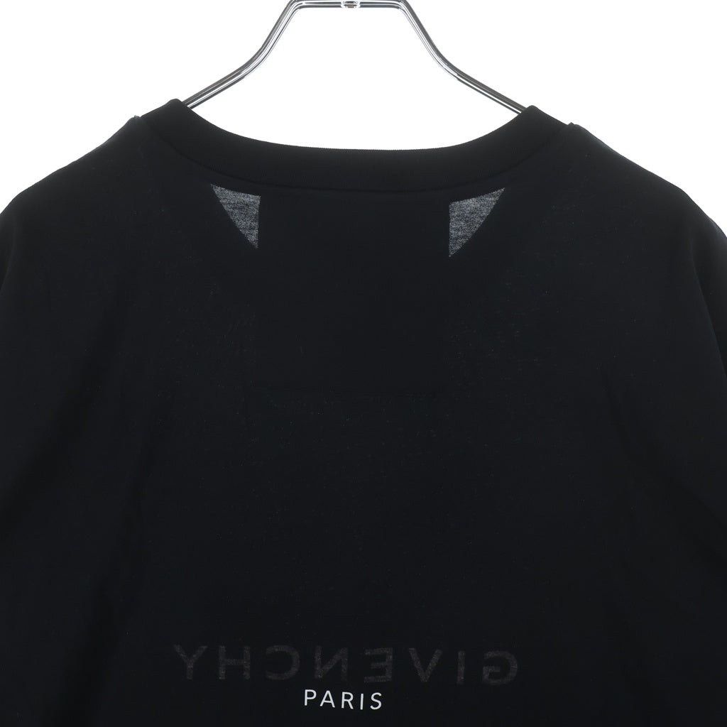 GIVENCHY(ジバンシィ) リバース 両面 ロゴプリント 半袖 クルーネック Tシャツ カットソー ブラック