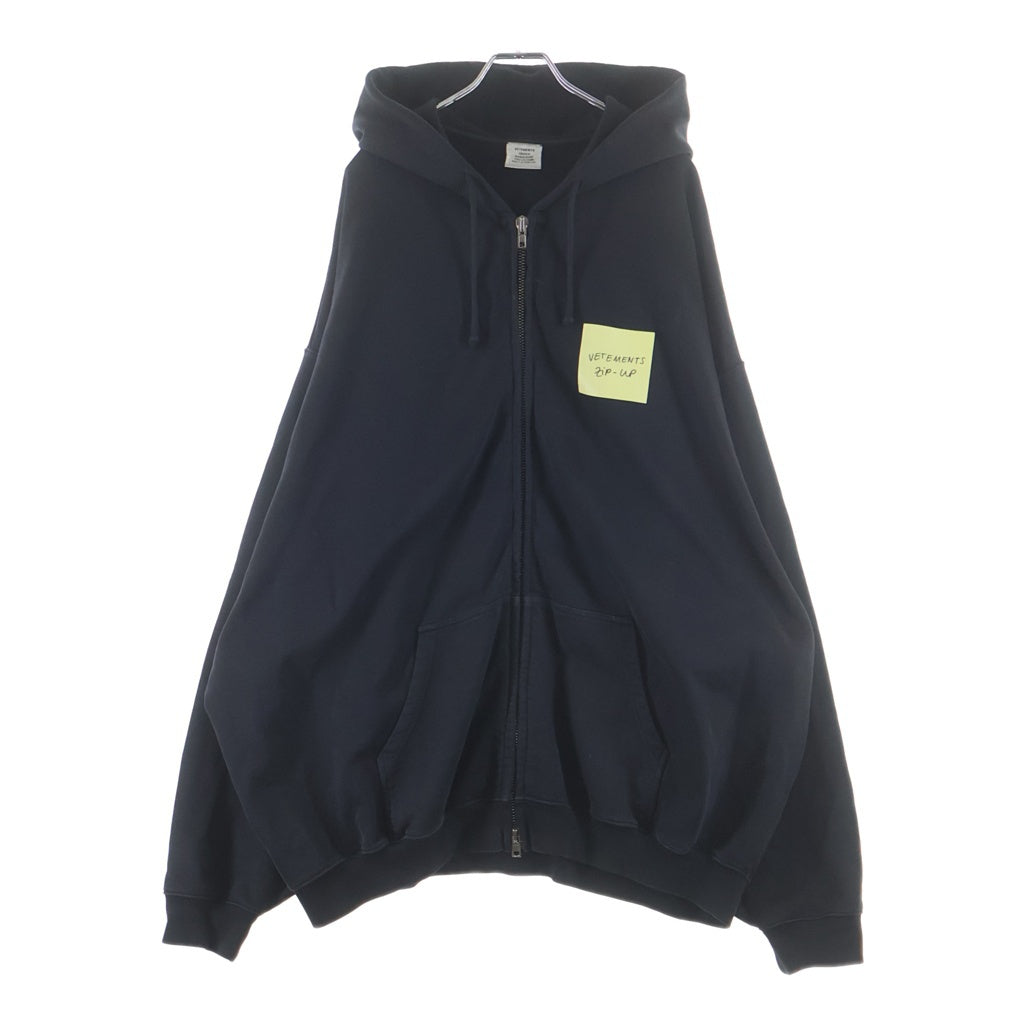 VETEMENTS(ヴェトモン) Sticker Zip-up Hoodie ステッカージップアップ