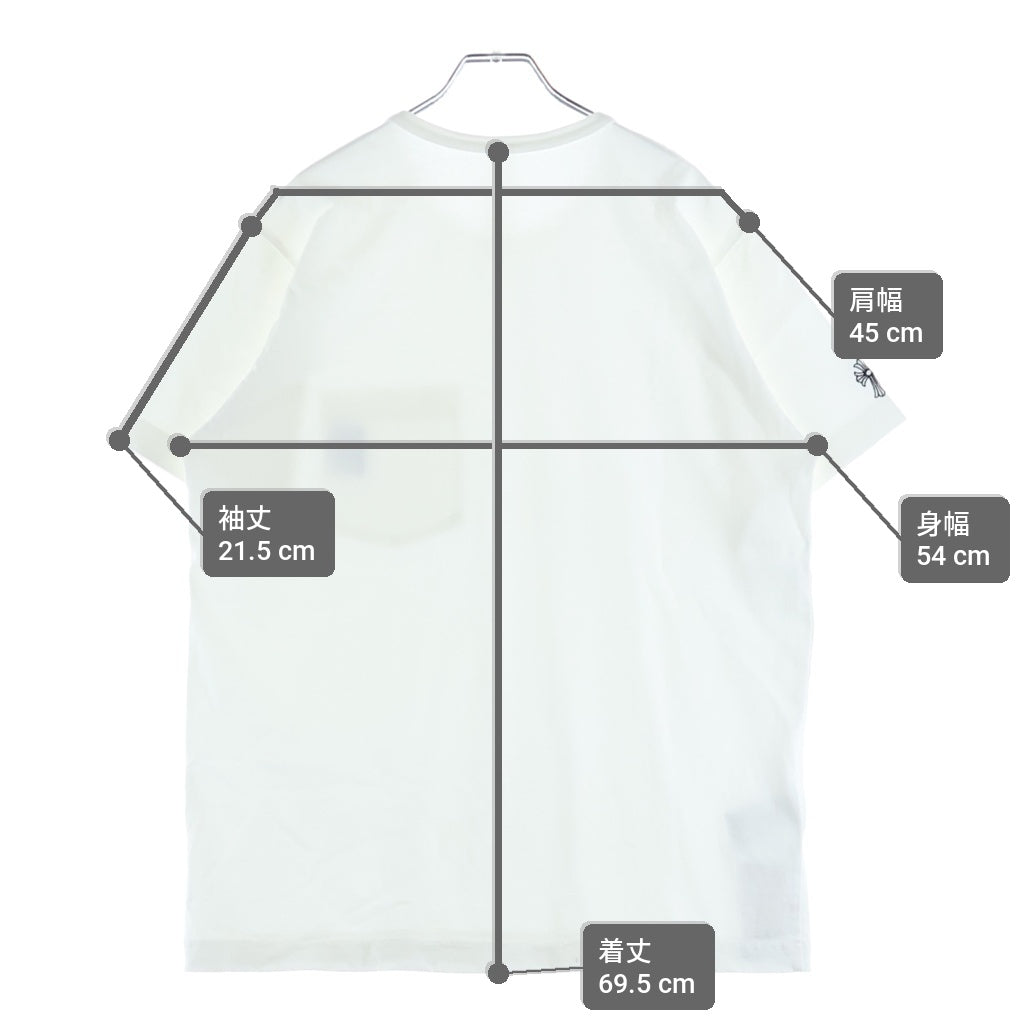 CHROME HEARTS(クロムハーツ) Y NOT S/S T-SHIRT 袖クロス刺繍 半袖カットソー ホワイト