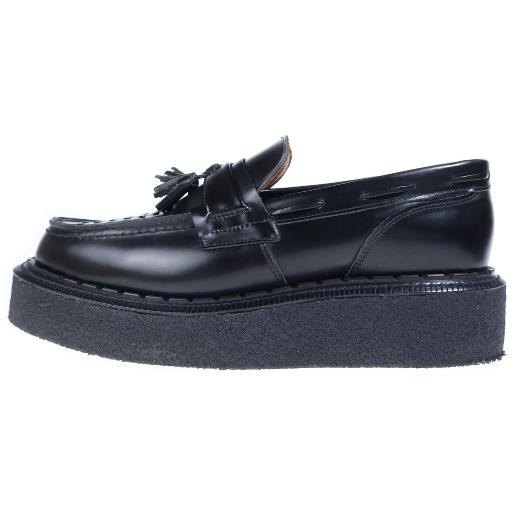 COMME des GARCONS(コムデギャルソン) ×GEORGE COX ジョージコックス レザー チャンキーソール タッセルローファー ブラック 15516VI