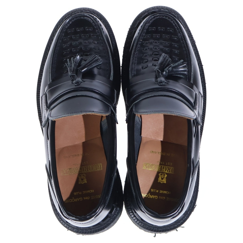 COMME des GARCONS(コムデギャルソン) ×GEORGE COX ジョージコックス レザー チャンキーソール タッセルローファー ブラック 15516VI