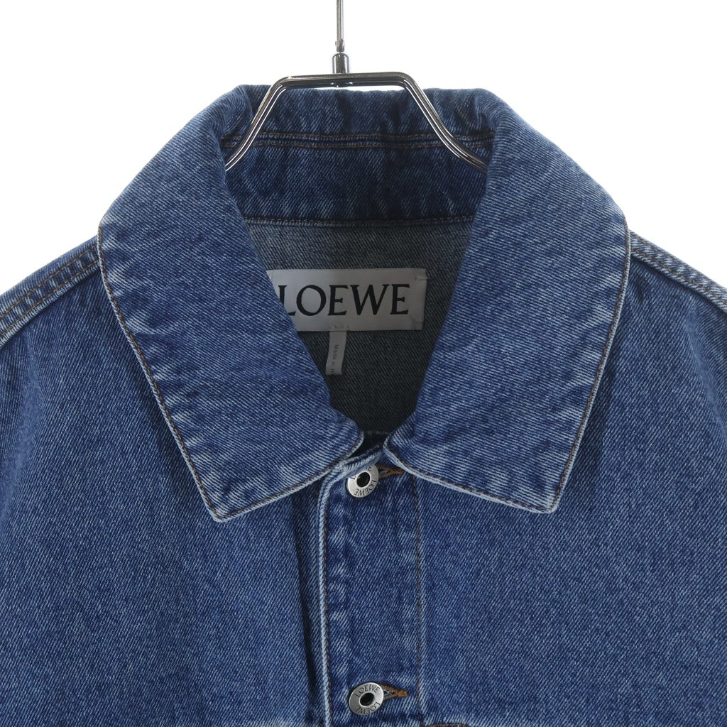 LOEWE(ロエベ) 25AW Denim Jacket ロゴレザーパッチ付 デニムジャケット インディゴ H526Y50W41