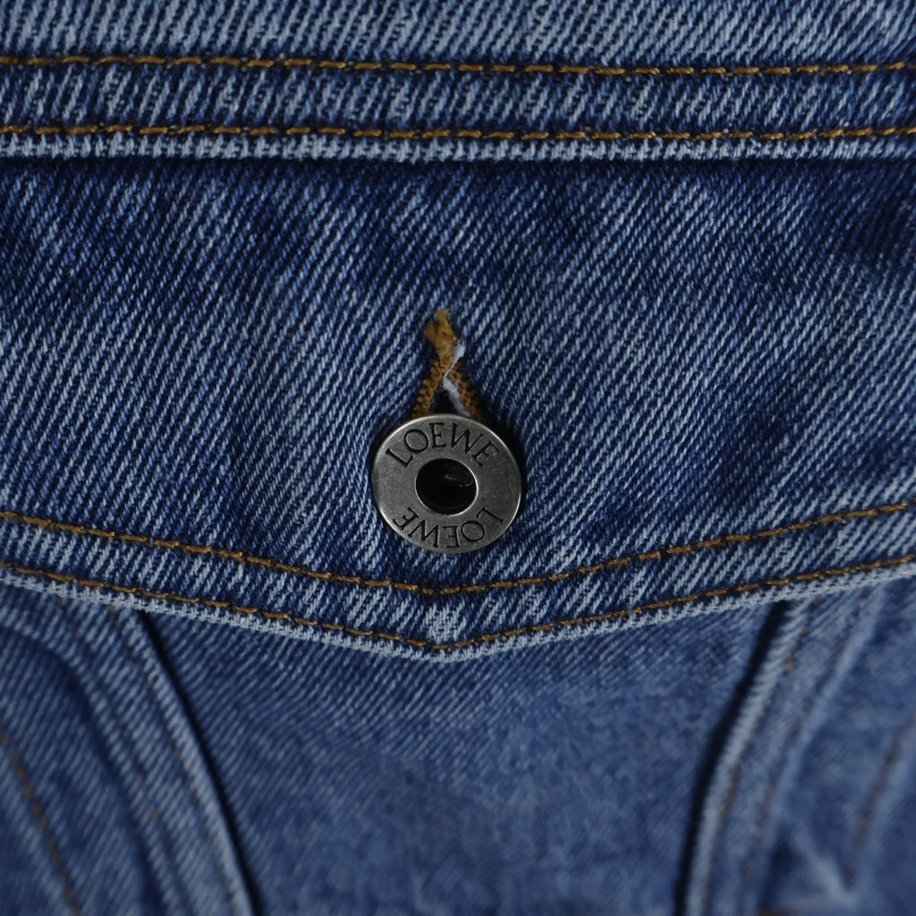 LOEWE(ロエベ) 25AW Denim Jacket ロゴレザーパッチ付 デニムジャケット インディゴ H526Y50W41