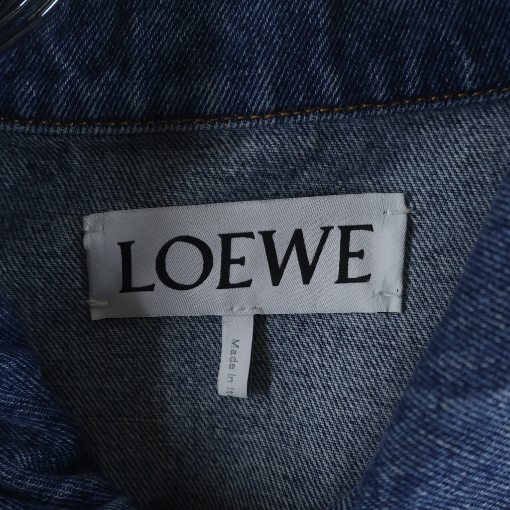 LOEWE(ロエベ) 25AW Denim Jacket ロゴレザーパッチ付 デニムジャケット インディゴ H526Y50W41