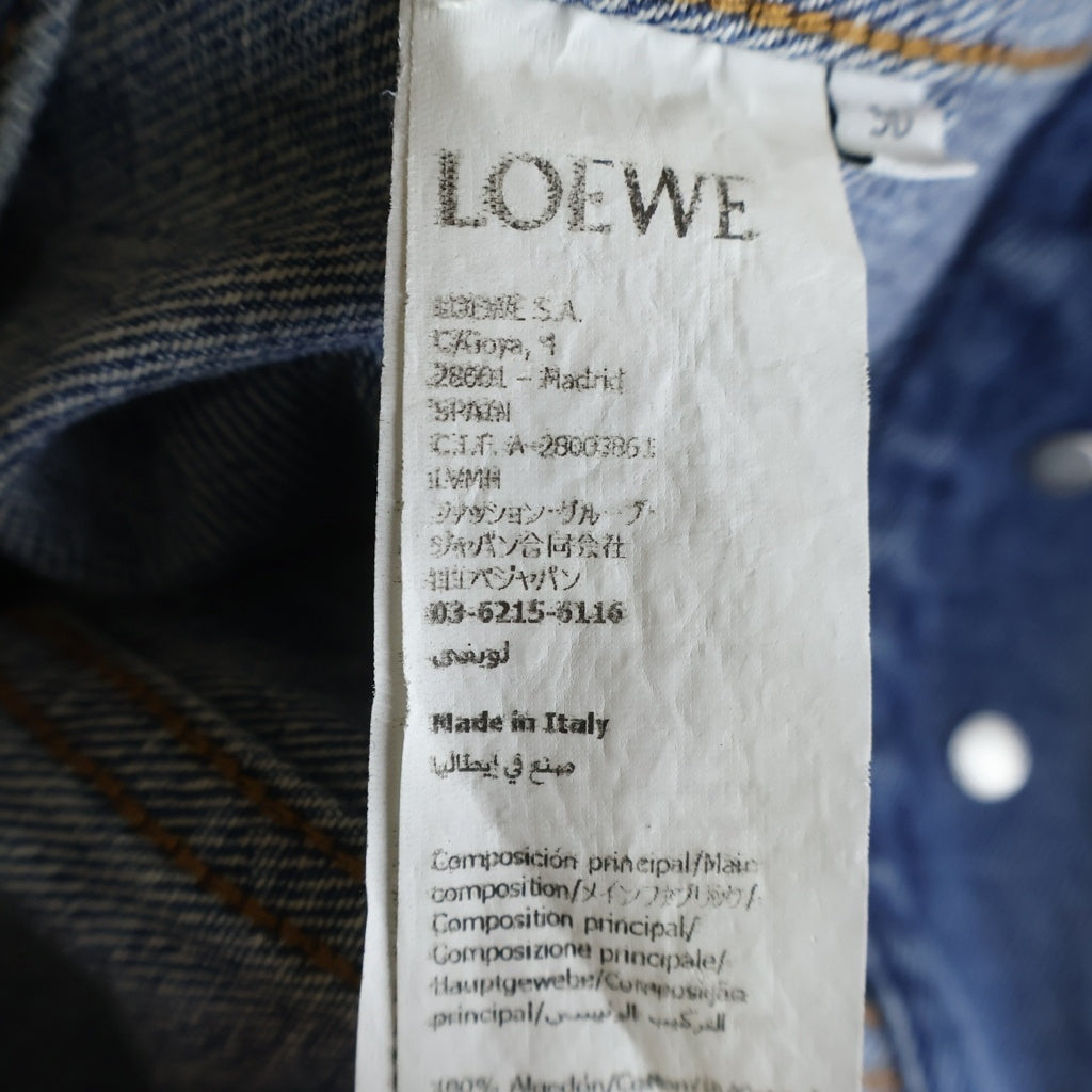 LOEWE(ロエベ) 25AW Denim Jacket ロゴレザーパッチ付 デニムジャケット インディゴ H526Y50W41
