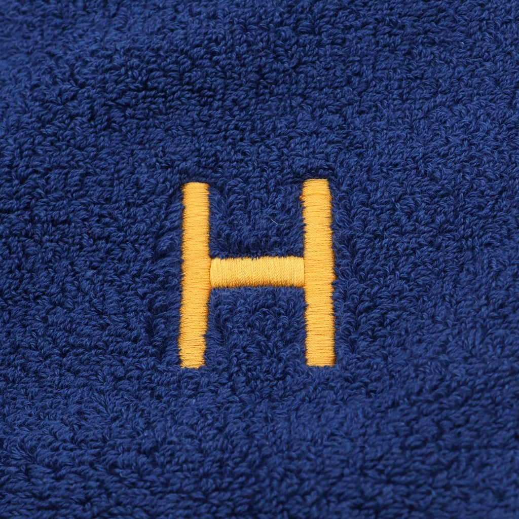 HERMES(エルメス) H刺繍 カレ ヴィス ヴェルサ コットン バスタオル ブルー/グリーン