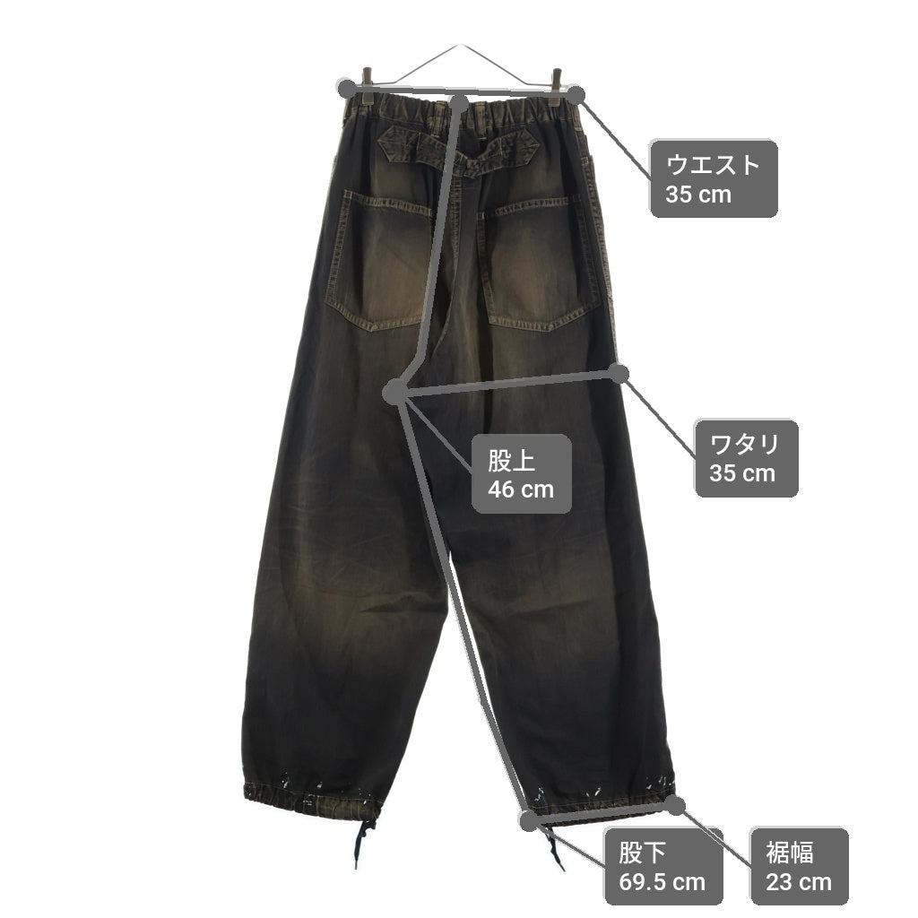 MAISON MIHARAYASUHIRO(メゾンミハラヤスヒロ) 24AW Painted Baker Jeans ペイント ベイカー デニム ブラウン A13PT025
