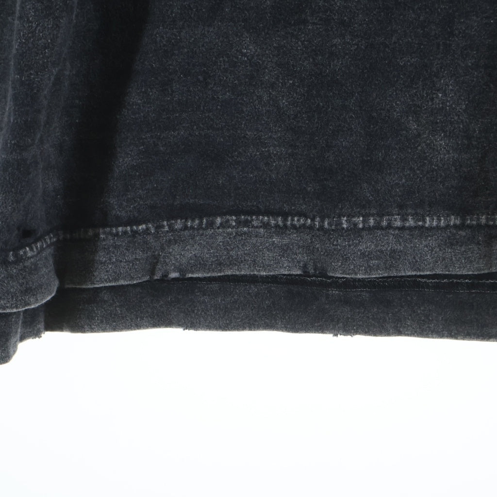 MAISON MIHARAYASUHIRO(メゾンミハラヤスヒロ) 24AW Distressed Cat Print デストロイ キャットプリント 半袖 クルーネック Tシャツ ブラック A13TS611