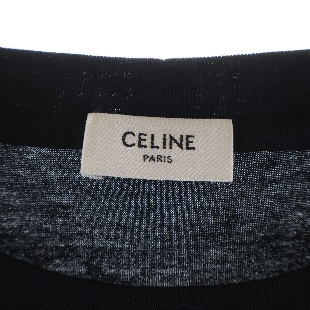 CELINE(セリーヌ) フロント アーチロゴ 半袖 クルーネック Tシャツ ブラック 2X84N671Q.38AW