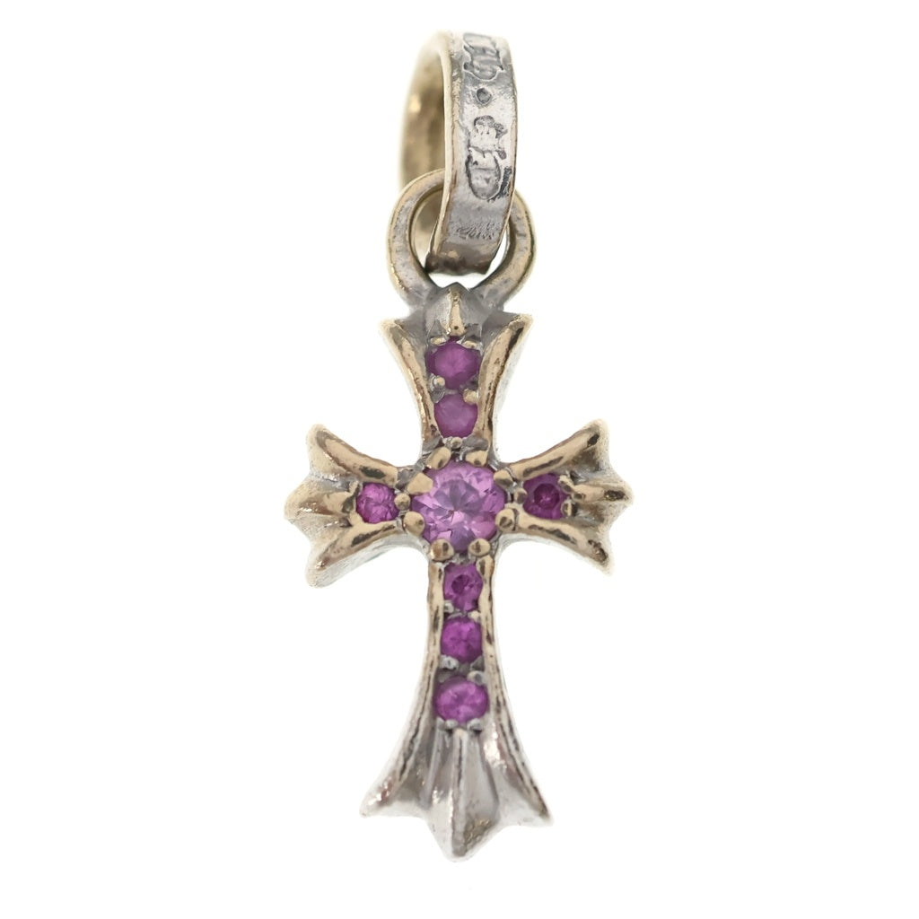 CHROME HEARTS(クロムハーツ) 18KWG CRS BBYFAT P SAP P ホワイトゴールド ベイビーファット パヴェピンクサファイヤ