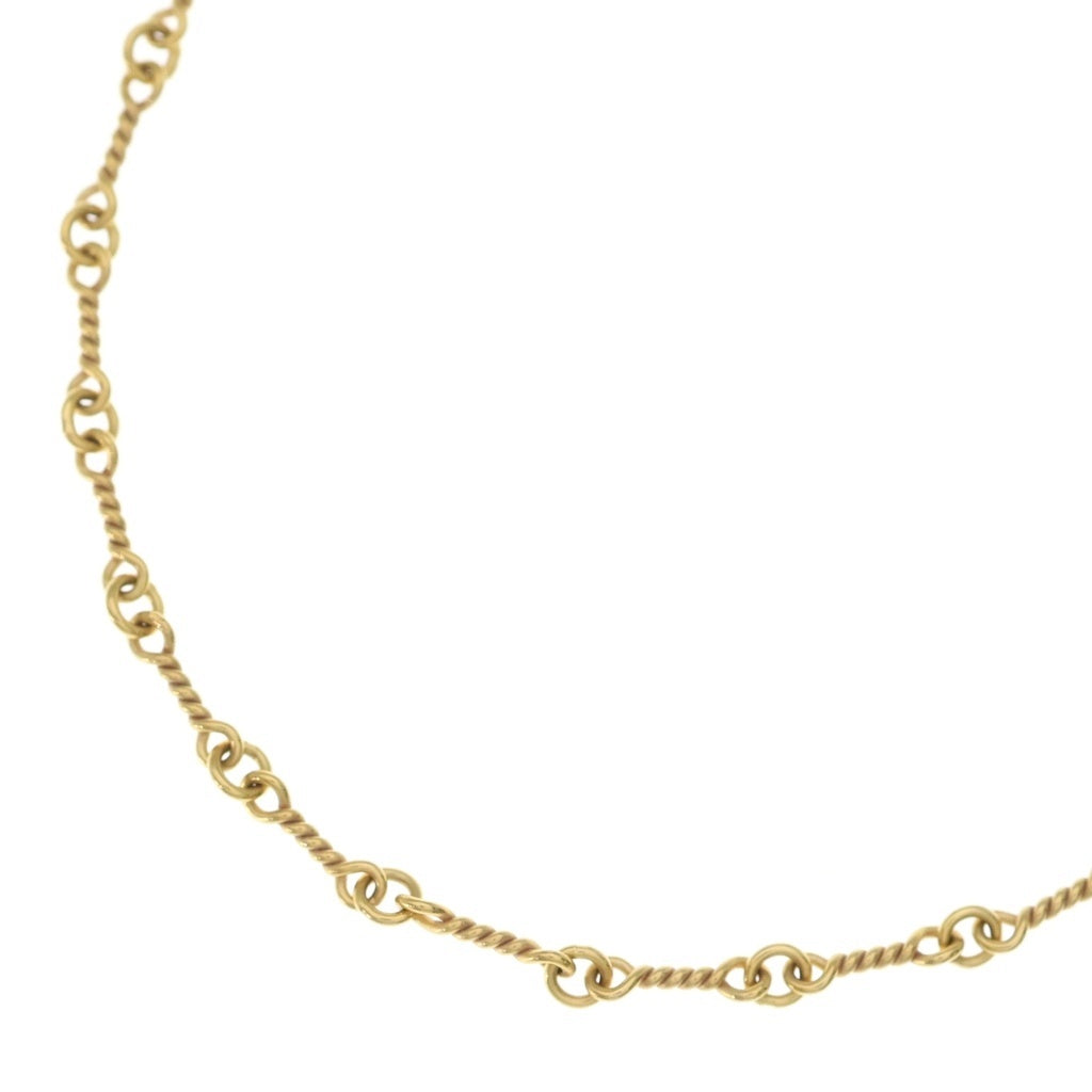 CHROME HEARTS(クロムハーツ) 22K NECKCHAIN T20 ツイストチェーンネックレス 20inch ゴールド BCA015