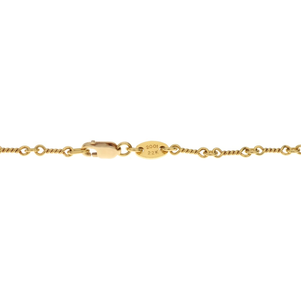 CHROME HEARTS(クロムハーツ) 22K NECKCHAIN T20 ツイストチェーンネックレス 20inch ゴールド BCA015