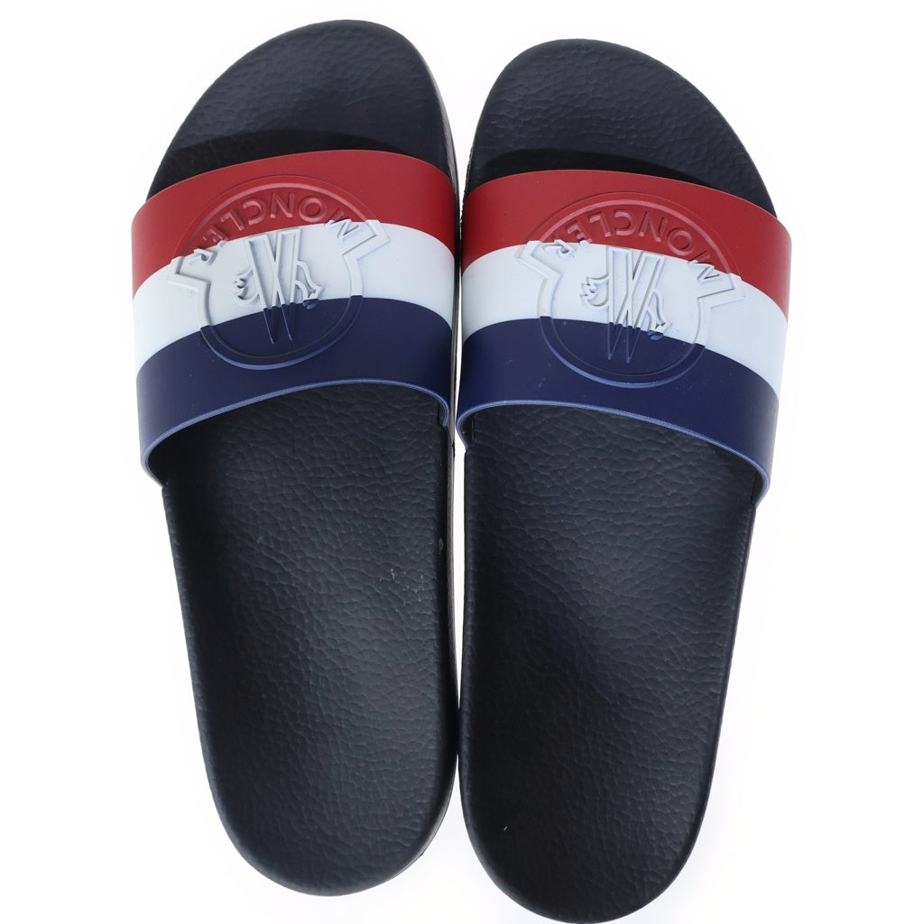MONCLER(モンクレール) トリコロール ロゴ ラバー サンダル ブラック 4C00070 01A49