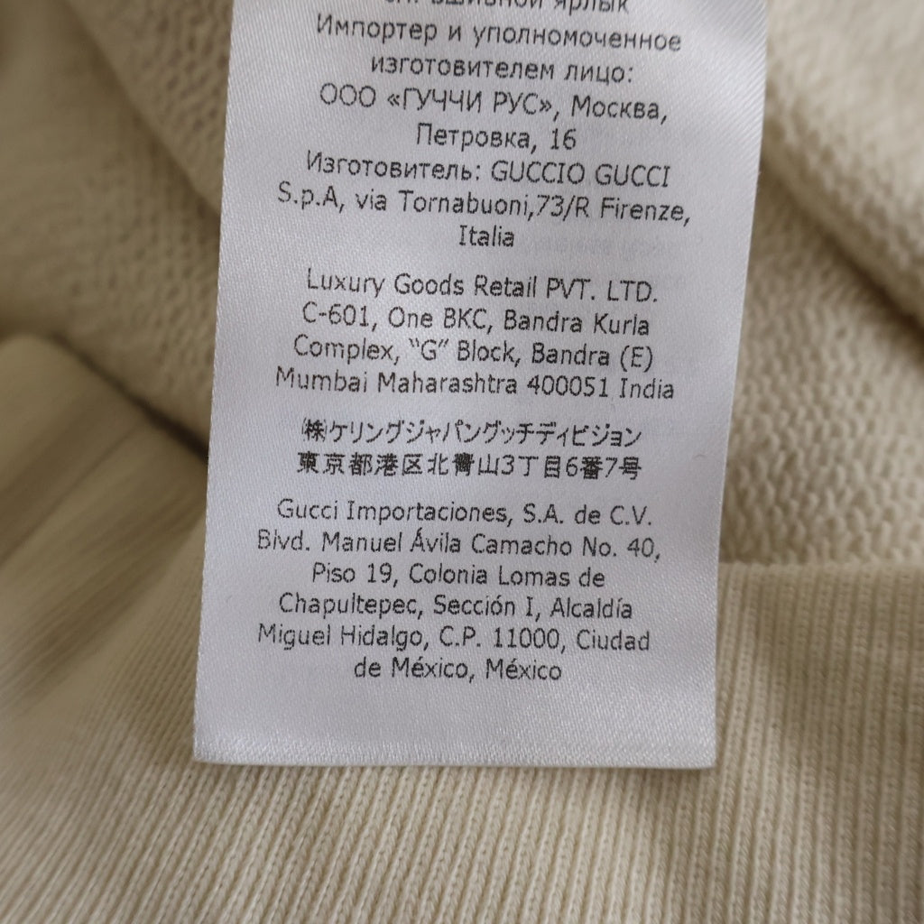 GUCCI(グッチ) Graphic Printed Sweatshirt 両面プリント クルーネック 長袖スウェット トレーナー アイボリー キッズ 681993 XJD1W