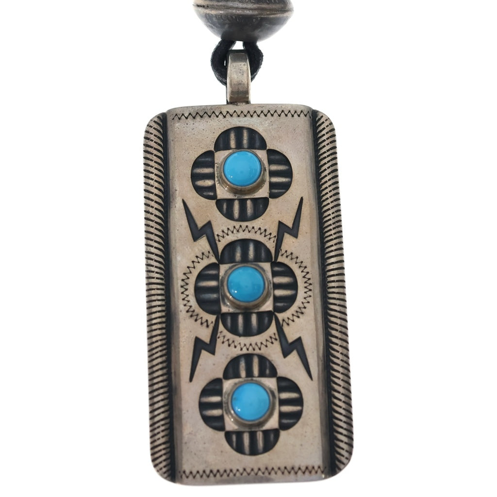 INDIAN JEWELRY(インディアンジュエリー) McKee Platero マッキープラテロ ナバホ族 ターコイズ ネックレス シルバー