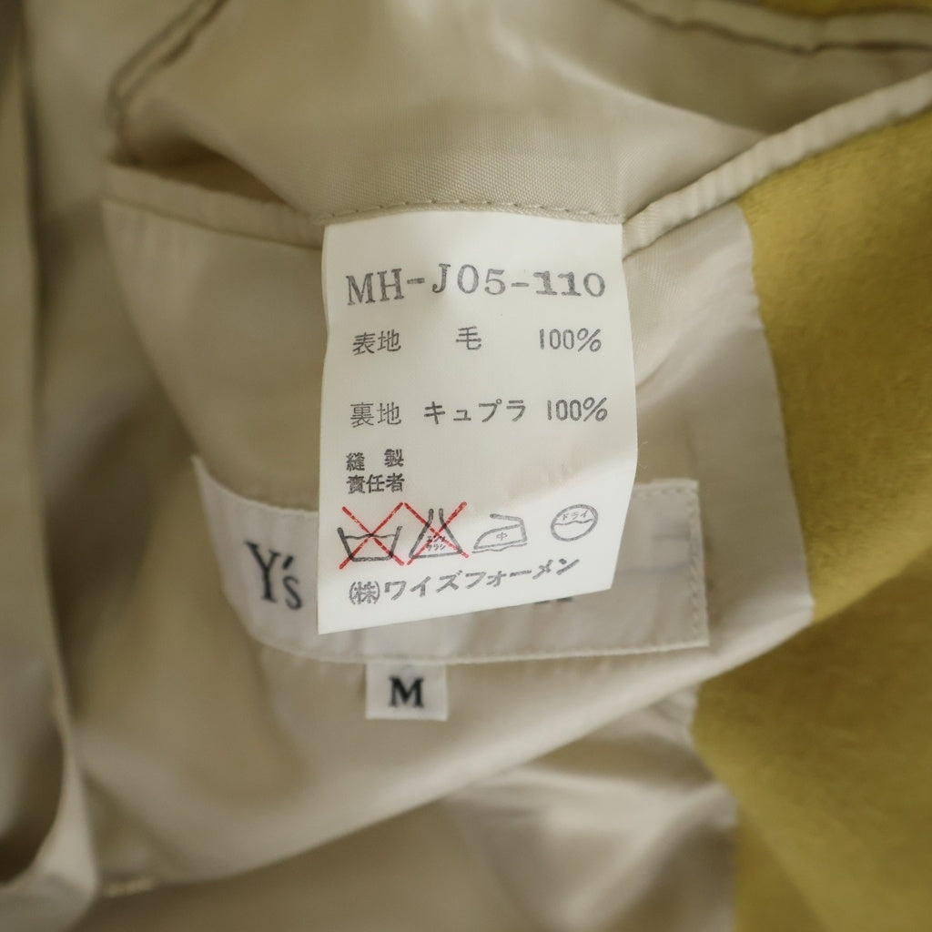 Y's for men(ワイズフォーメン) ウール テーラードジャケット イエロー MH-J05-110