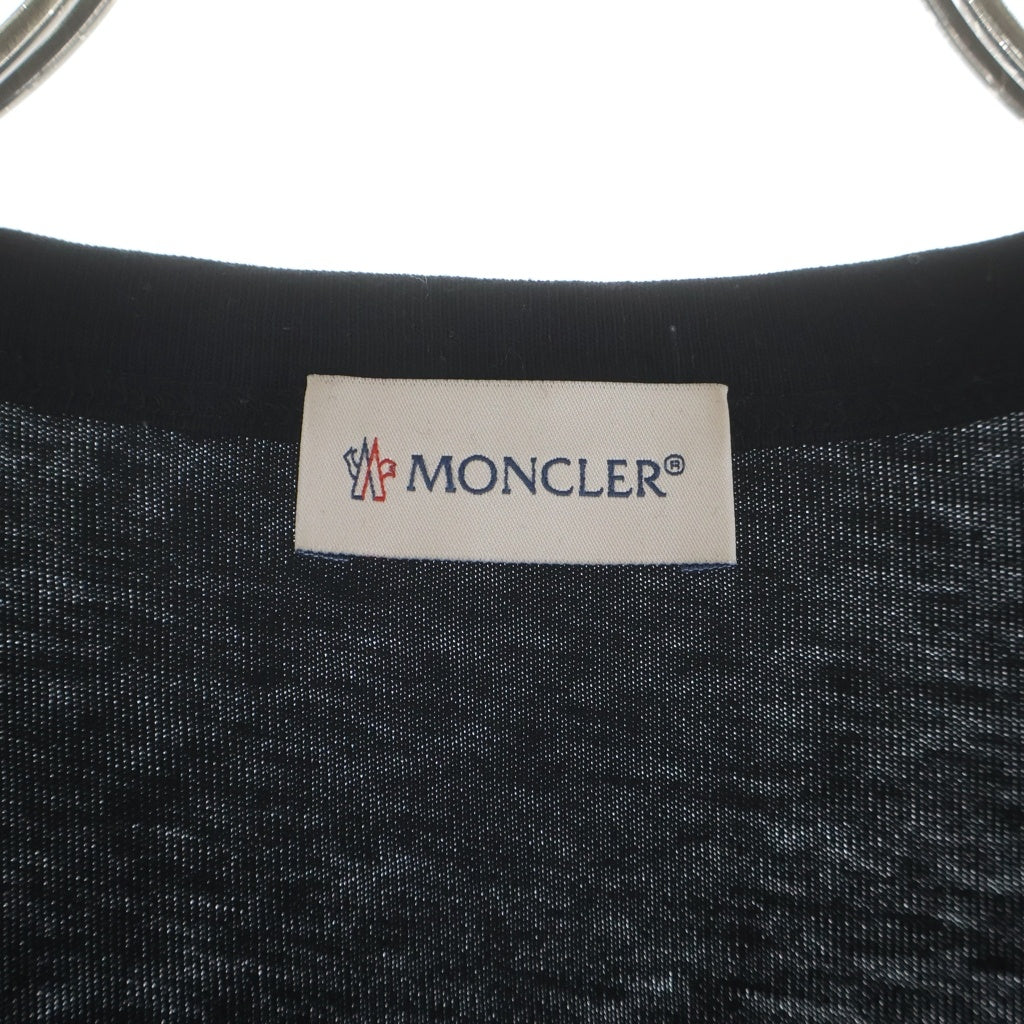 MONCLER(モンクレール) ラバーワッペン付き 長袖Tシャツ ロングスリーブカットソー ブラック F20918D70710