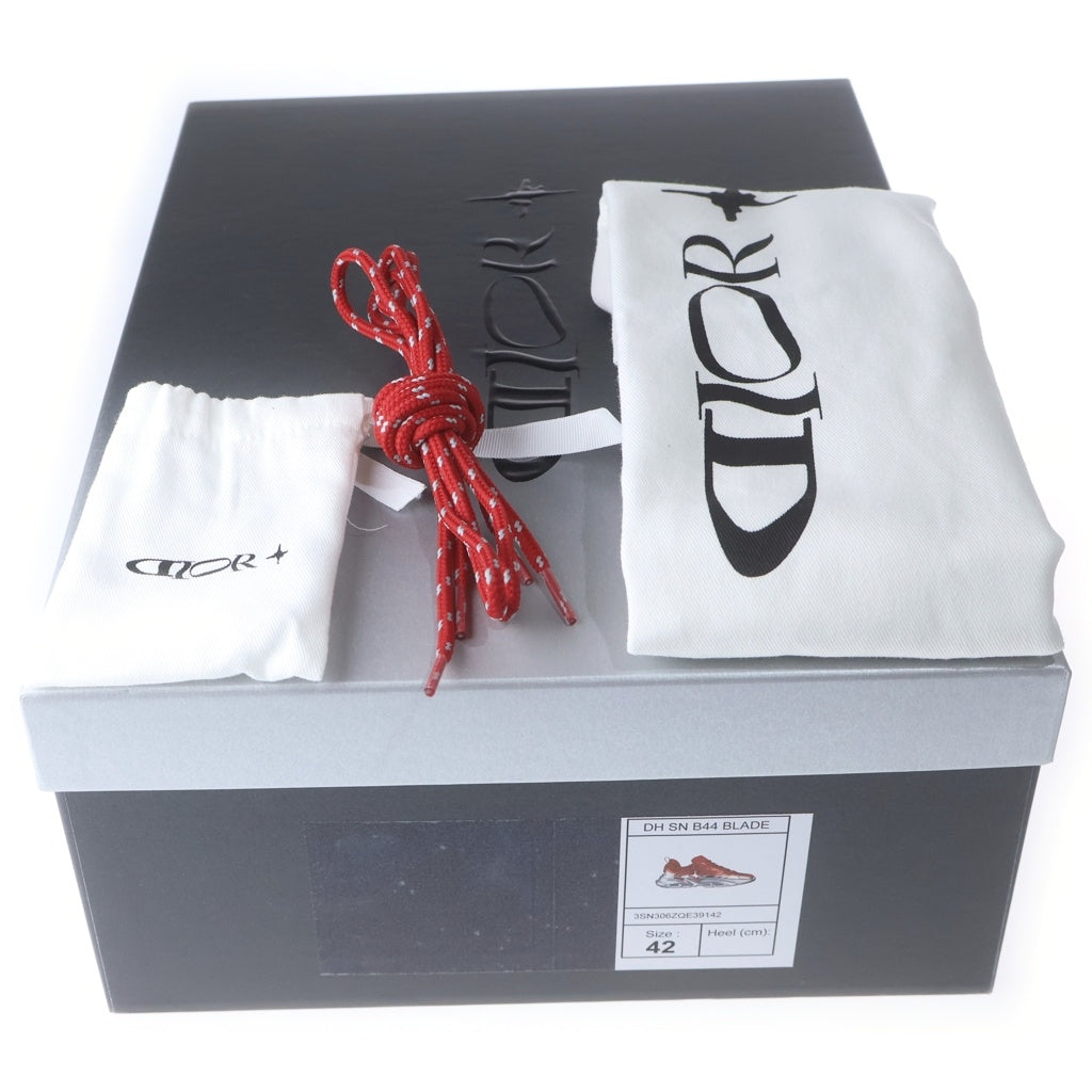 DIOR(ディオール) B44 BLADE ブレード ローカットスニーカー レッド 3SN306ZQE39142