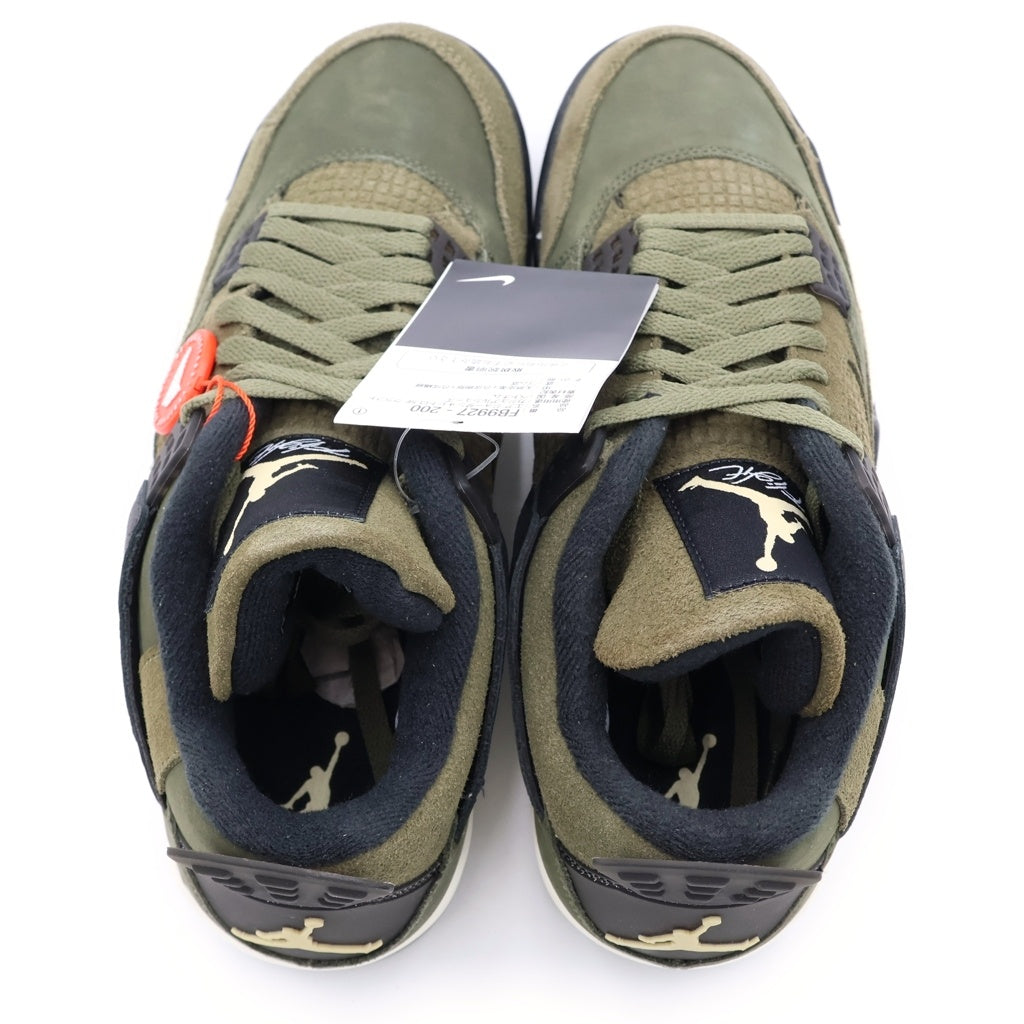 NIKE(ナイキ) AIR JORDAN4 RETRO SE CRAFT OLIVE エアジョーダン4 クラフト オリーブ ハイカットスニーカー カーキ US9/27.0cm FB9927-200