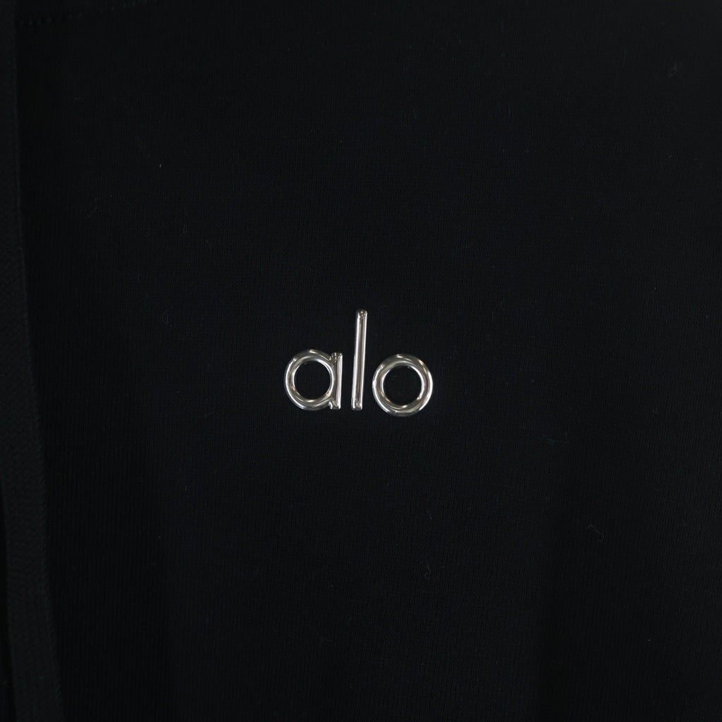 Alo Yoga(アローヨガ) ACCOLADE HOODIE アコレードフーディ ロゴプルオーバーパーカー ブラック U3032RG