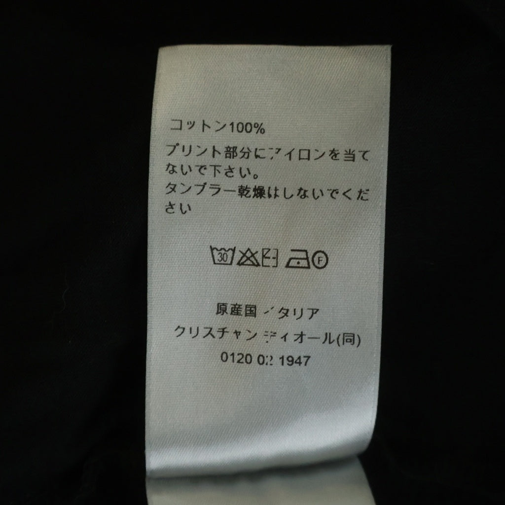 DIOR(ディオール) DIOR MONTAIGNE モンテーニュ プリント半袖Tシャツ クルーネックカットソー ブラック 593J668D3018
