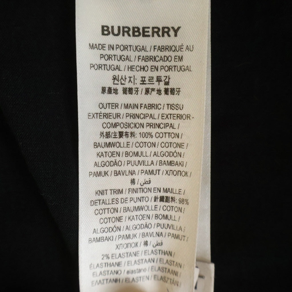 BURBERRY(バーバリー) ロゴプリント半袖Tシャツ クルーネックカットソー ブラック 8070132