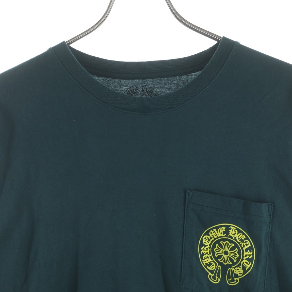 CHROME HEARTS(クロムハーツ) Horseshoe L/S Tee ホースシュー アームプリント ロングスリーブTシャツ クルーネック長袖カットソー グリーン/イエロー