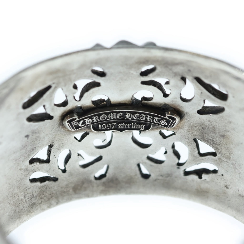 CHROME HEARTS(クロムハーツ) FLRL CRS CUFF フローラルクロスワイドカフ シルバーブレスレット