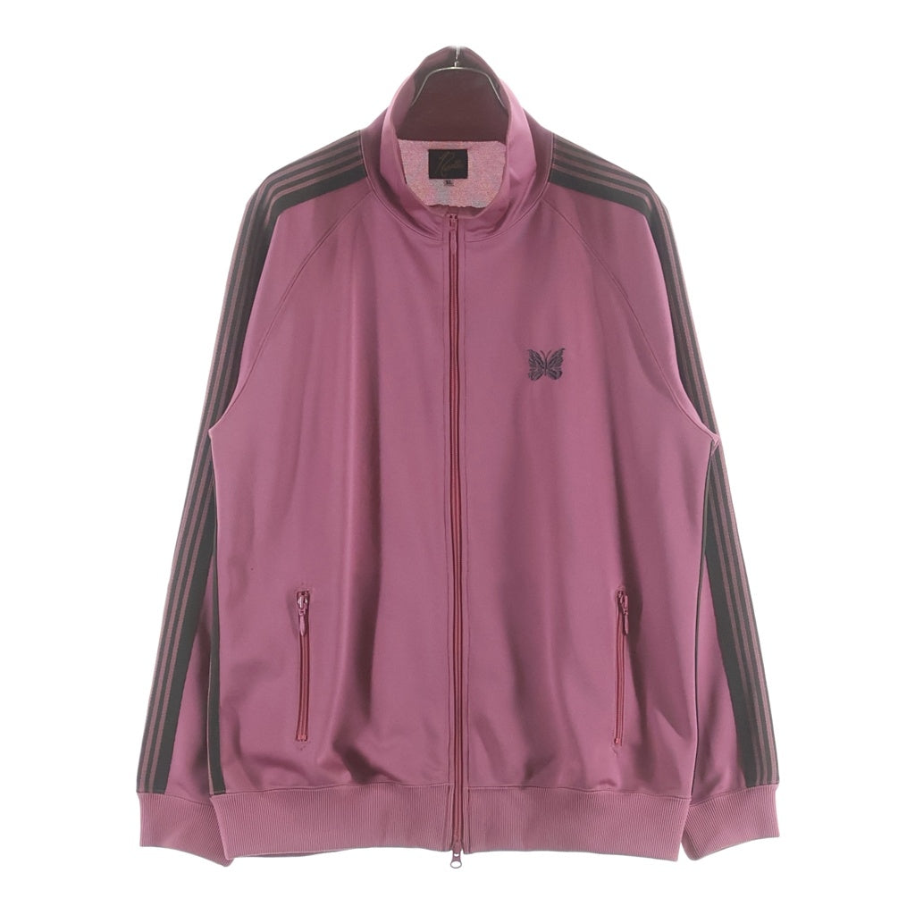 Needles(ニードルス) Track Jacket Poly Smooth トラックジャケット ロゴ刺繍 サイドラインジャージ ピンク MR284