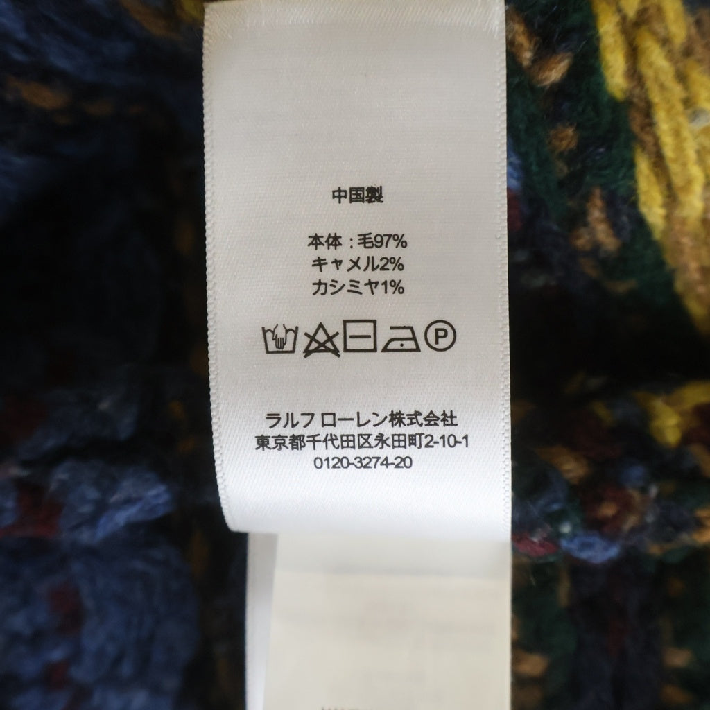 POLO RALPH LAUREN(ポロラルフローレン) 馬柄 Vネック ニットベスト ボルドー
