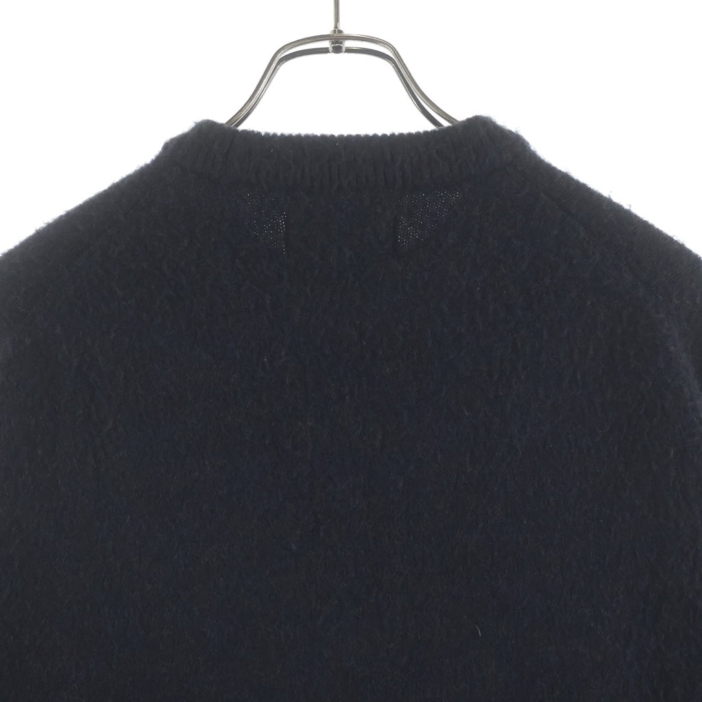 THISISNEVERTHAT(ディスイズネバーザット) Heart Logo knit Sweater ハートロゴ ニットセーター フロントデザイン ダークネイビー