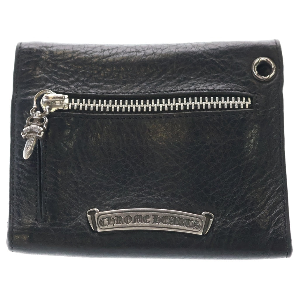 CHROME HEARTS(クロムハーツ) WAVE MINI ウェーブミニレザーウォレット 財布 ブラック